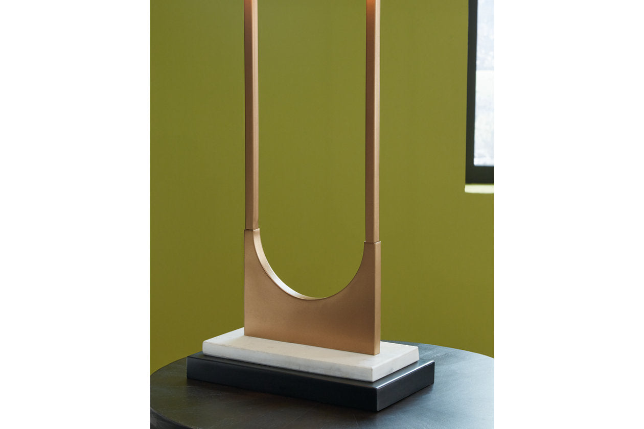 Malana Brass Finish Table Lamp - L208254 - Bien Home Furniture & Electronics
