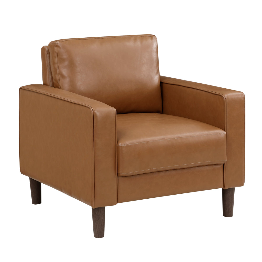 Malcolm Brown Faux Leather Chair - 9203BRW-1 - Bien Home Furniture &amp; Electronics