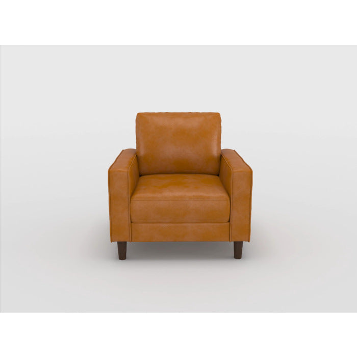 Malcolm Brown Faux Leather Chair - 9203BRW-1 - Bien Home Furniture & Electronics