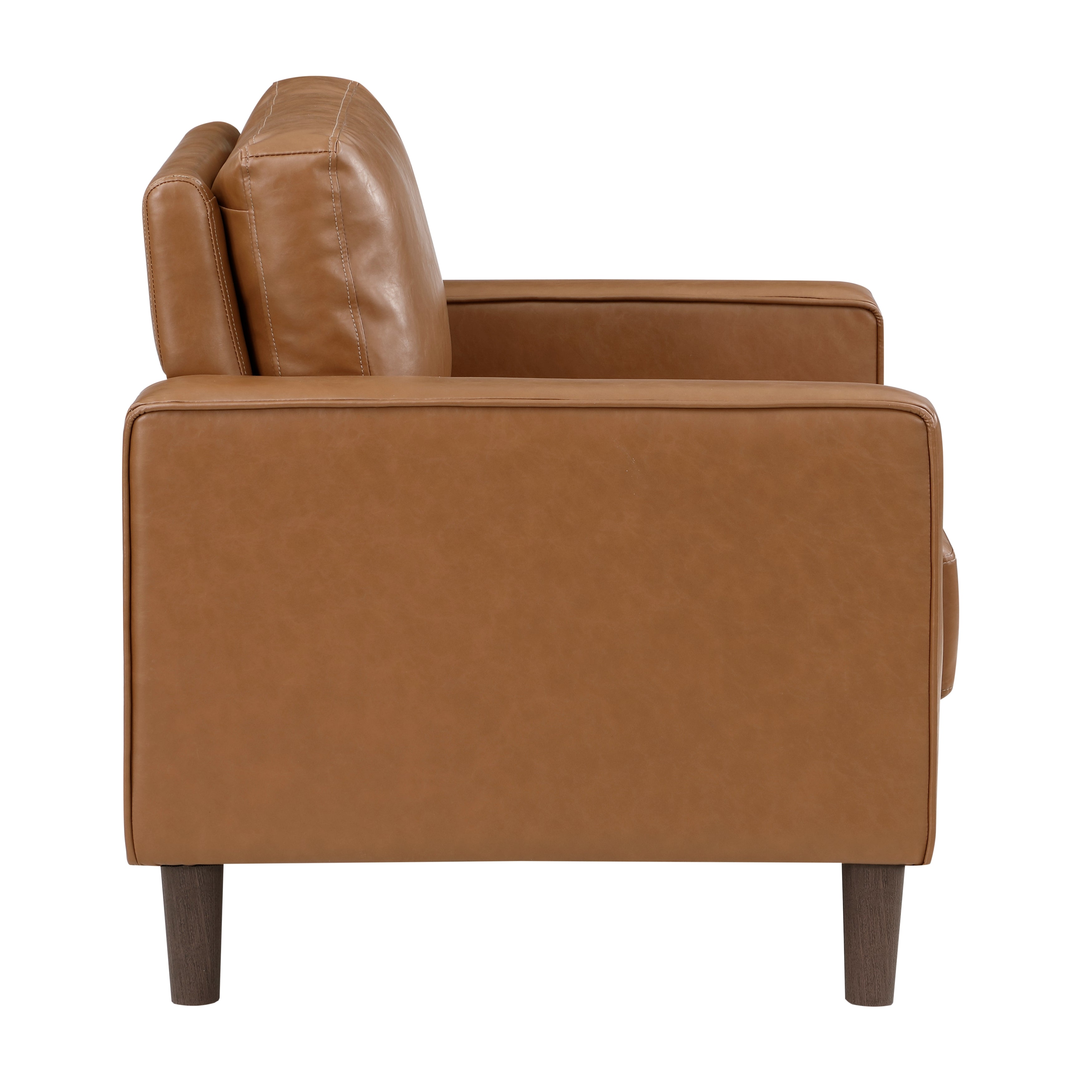 Malcolm Brown Faux Leather Chair - 9203BRW-1 - Bien Home Furniture & Electronics