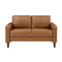 Malcolm Brown Faux Leather Loveseat - 9203BRW-2 - Bien Home Furniture & Electronics