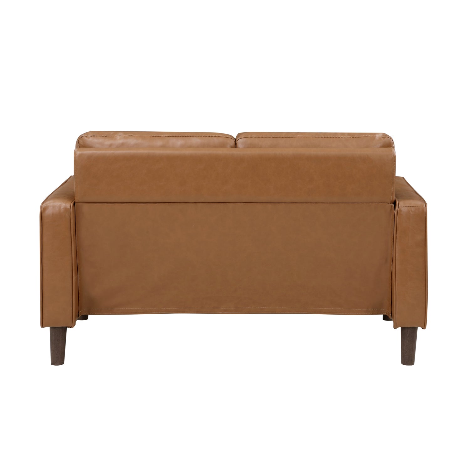 Malcolm Brown Faux Leather Loveseat - 9203BRW-2 - Bien Home Furniture & Electronics