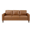 Malcolm Brown Faux Leather Sofa - 9203BRW-3 - Bien Home Furniture & Electronics