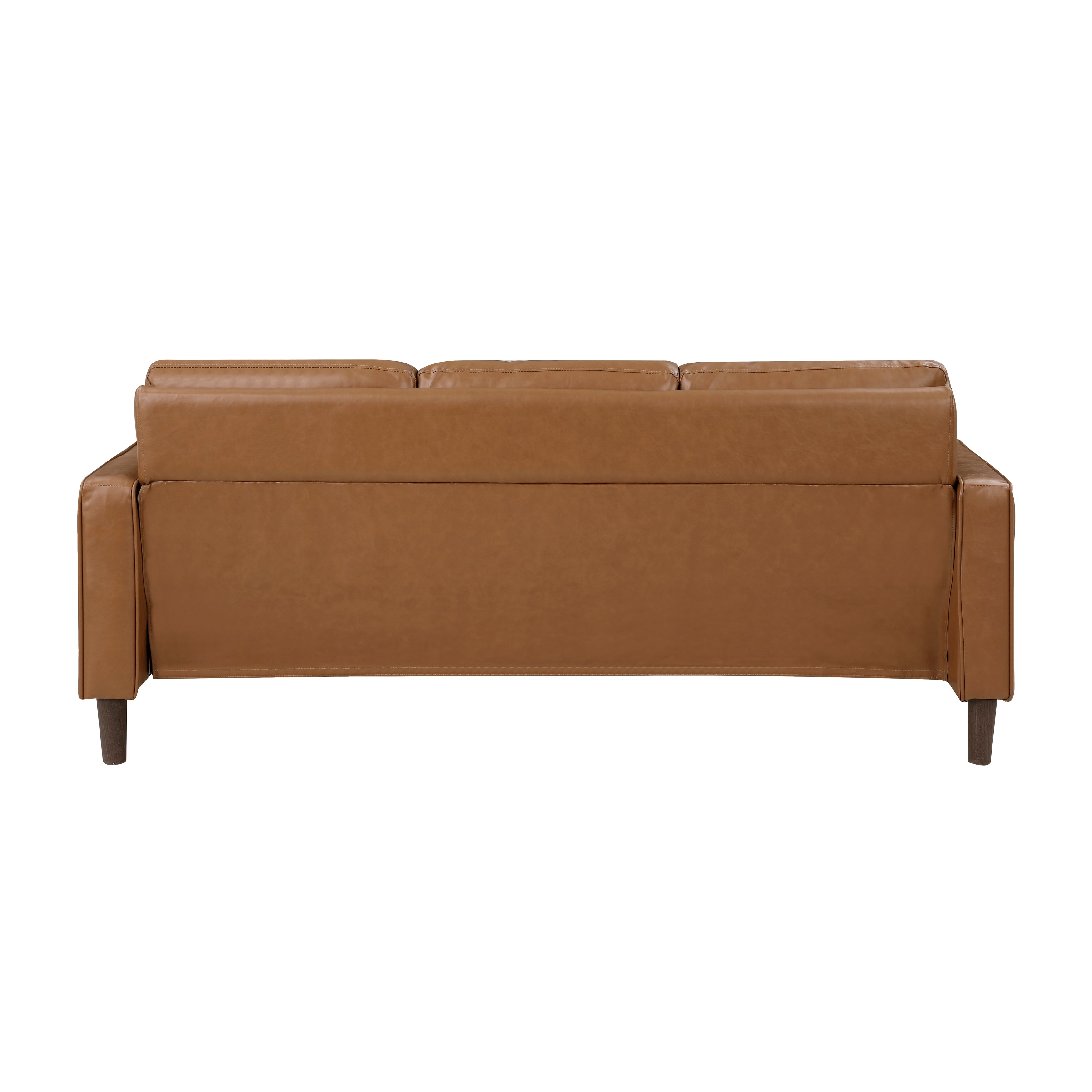Malcolm Brown Faux Leather Sofa - 9203BRW-3 - Bien Home Furniture & Electronics