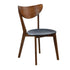 Malone Dark Walnut/Black Upholstered Dining Chairs, Set of 2 - 105362 - Bien Home Furniture & Electronics