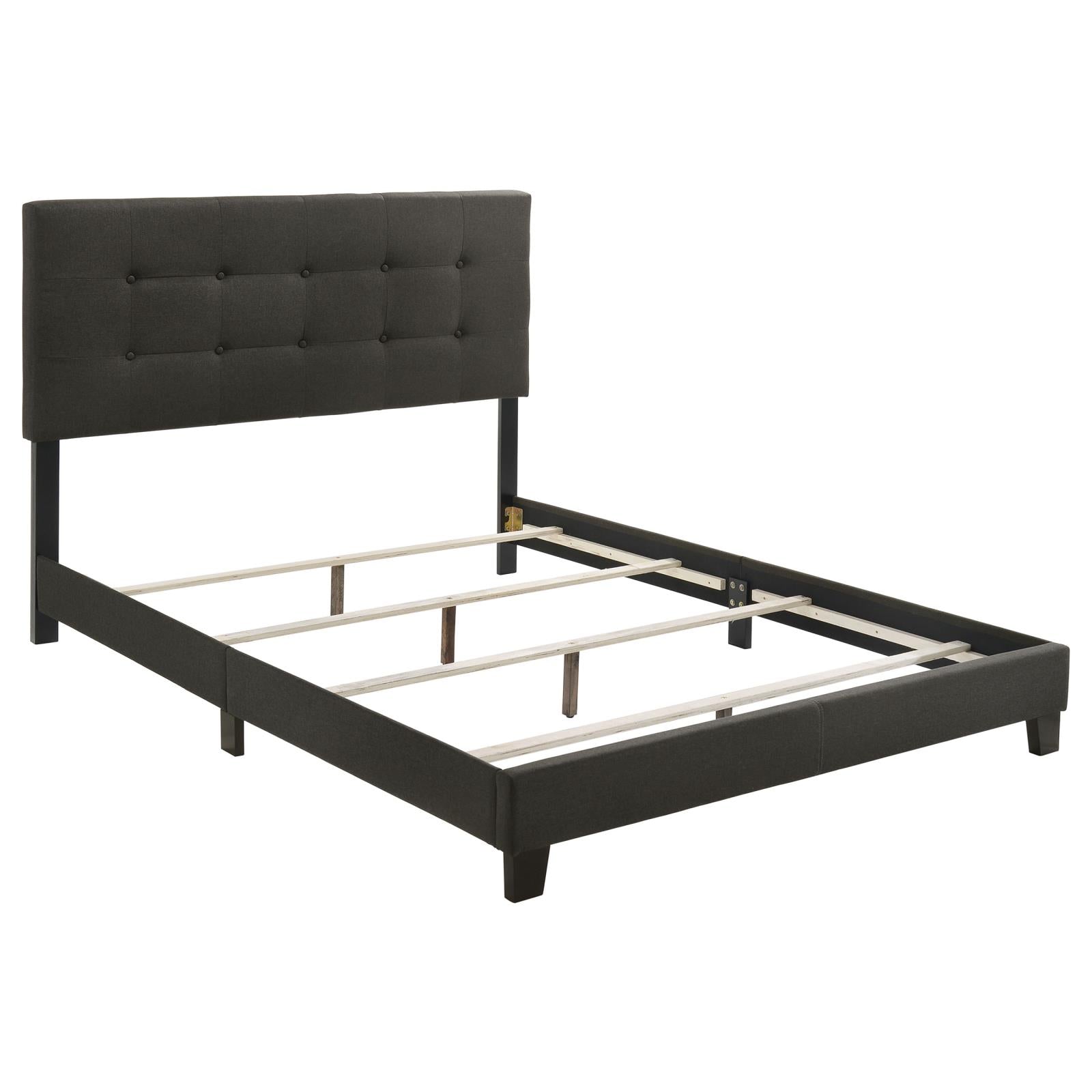 Mapes Tufted Upholstered Eastern King Bed Charcoal - 305746KE - Bien Home Furniture & Electronics