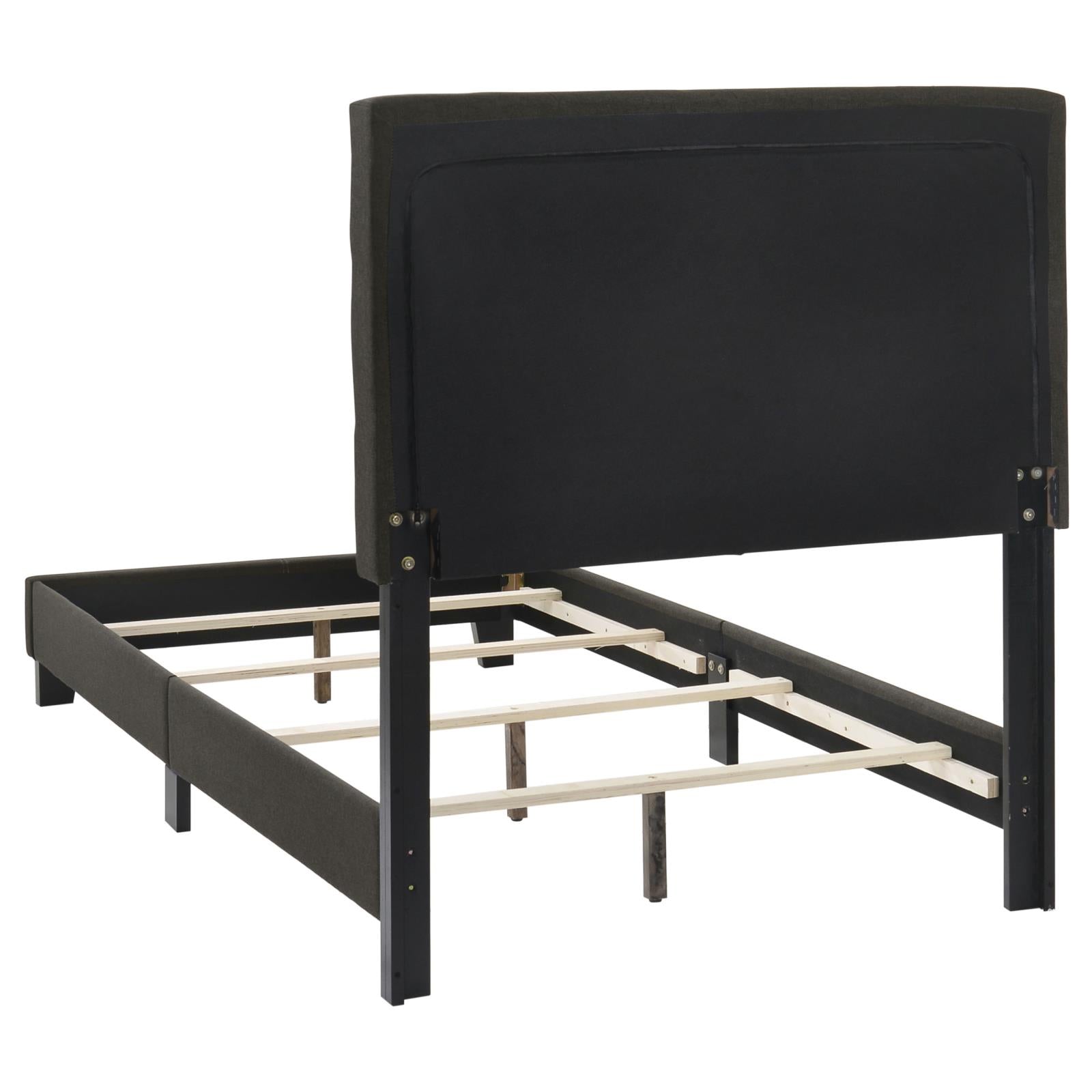Mapes Tufted Upholstered Twin Bed Charcoal - 305746T - Bien Home Furniture & Electronics