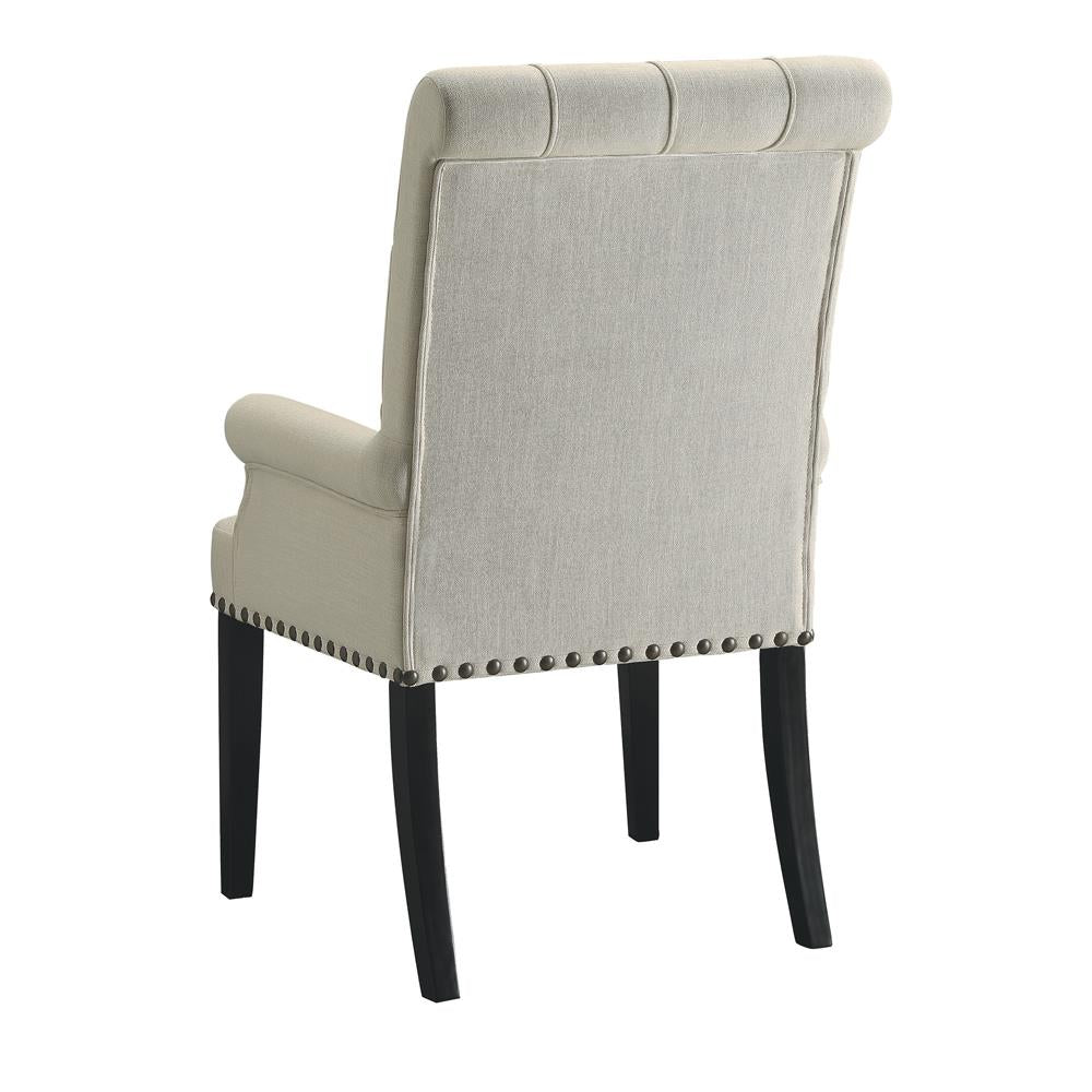 Mapleton Beige Tufted Back Upholstered Arm Chair - 190163 - Bien Home Furniture & Electronics