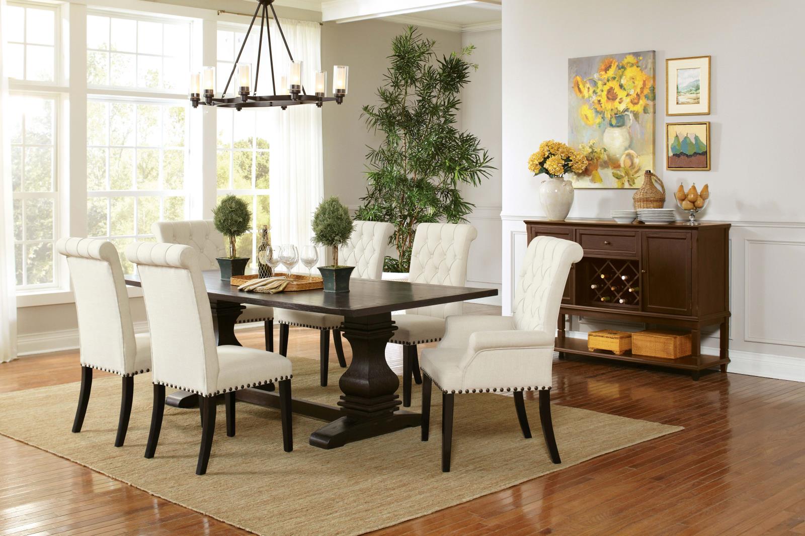 Mapleton Beige Tufted Back Upholstered Side Chairs, Set of 2 - 190162 - Bien Home Furniture & Electronics