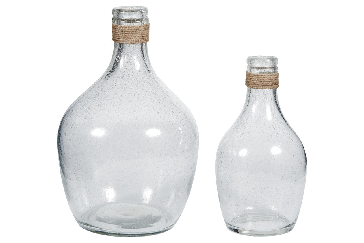 Marcin Clear Vase, Set of 2 - A2000246 - Bien Home Furniture & Electronics