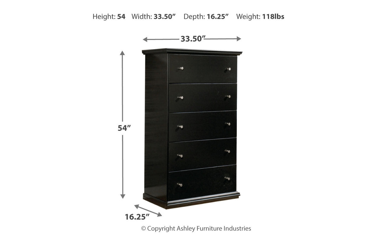 Maribel Black Chest of Drawers - B138-46 - Bien Home Furniture & Electronics