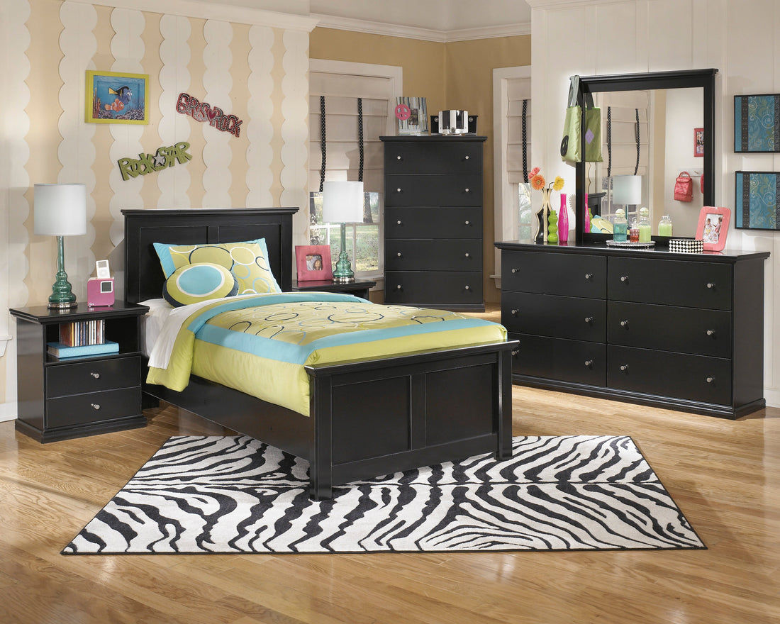 Maribel Black Panel Youth Bedroom Set - SET | B138-52 | B138-53 | B138-83 | B138-91 | B138-46 - Bien Home Furniture &amp; Electronics