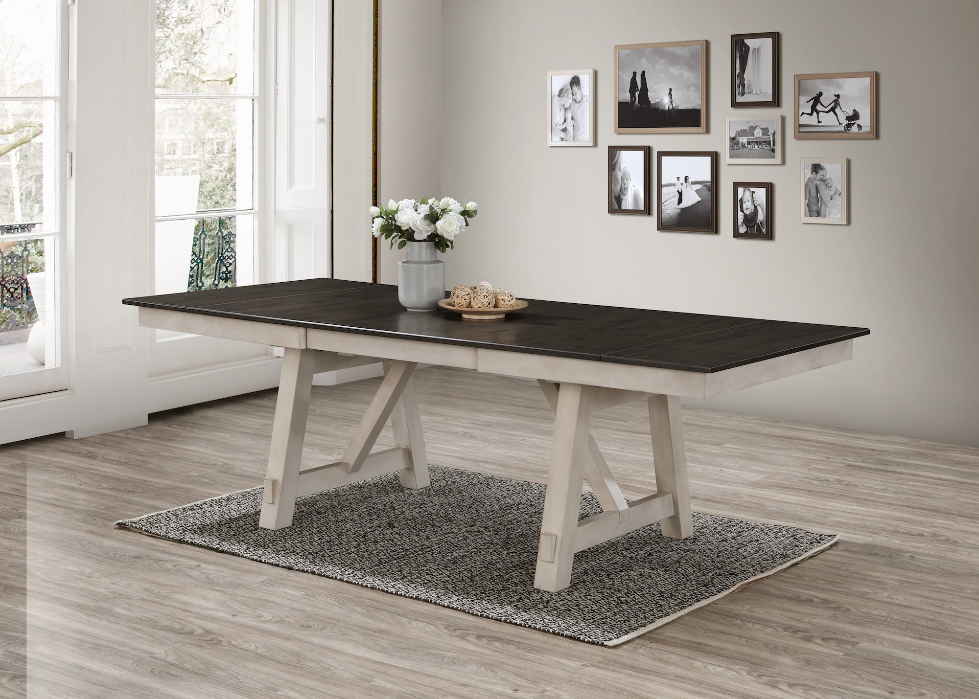Maribelle Chalk/Gray Dining Table - SET | 2158CG-T-LEG | 2158CG-T-TOP - Bien Home Furniture & Electronics