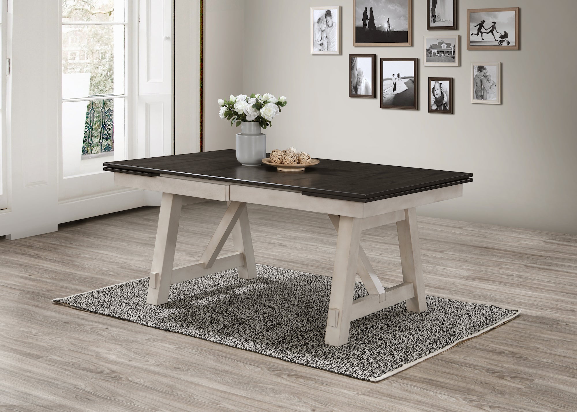 Maribelle Chalk/Gray Dining Table - SET | 2158CG-T-LEG | 2158CG-T-TOP - Bien Home Furniture & Electronics
