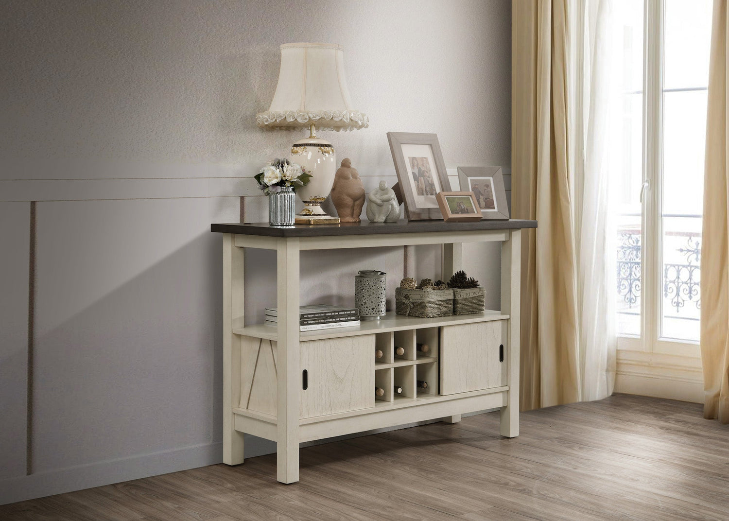 Maribelle Chalk/Gray Server - 2158CG-SERVER - Bien Home Furniture & Electronics
