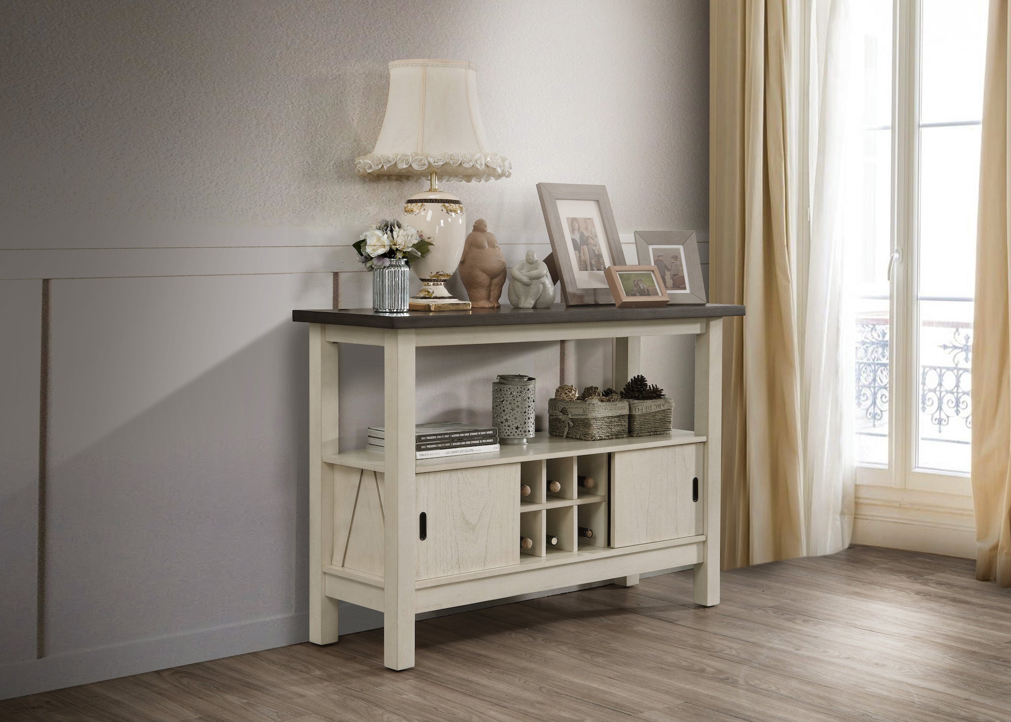 Maribelle Chalk/Gray Server - 2158CG-SERVER - Bien Home Furniture & Electronics