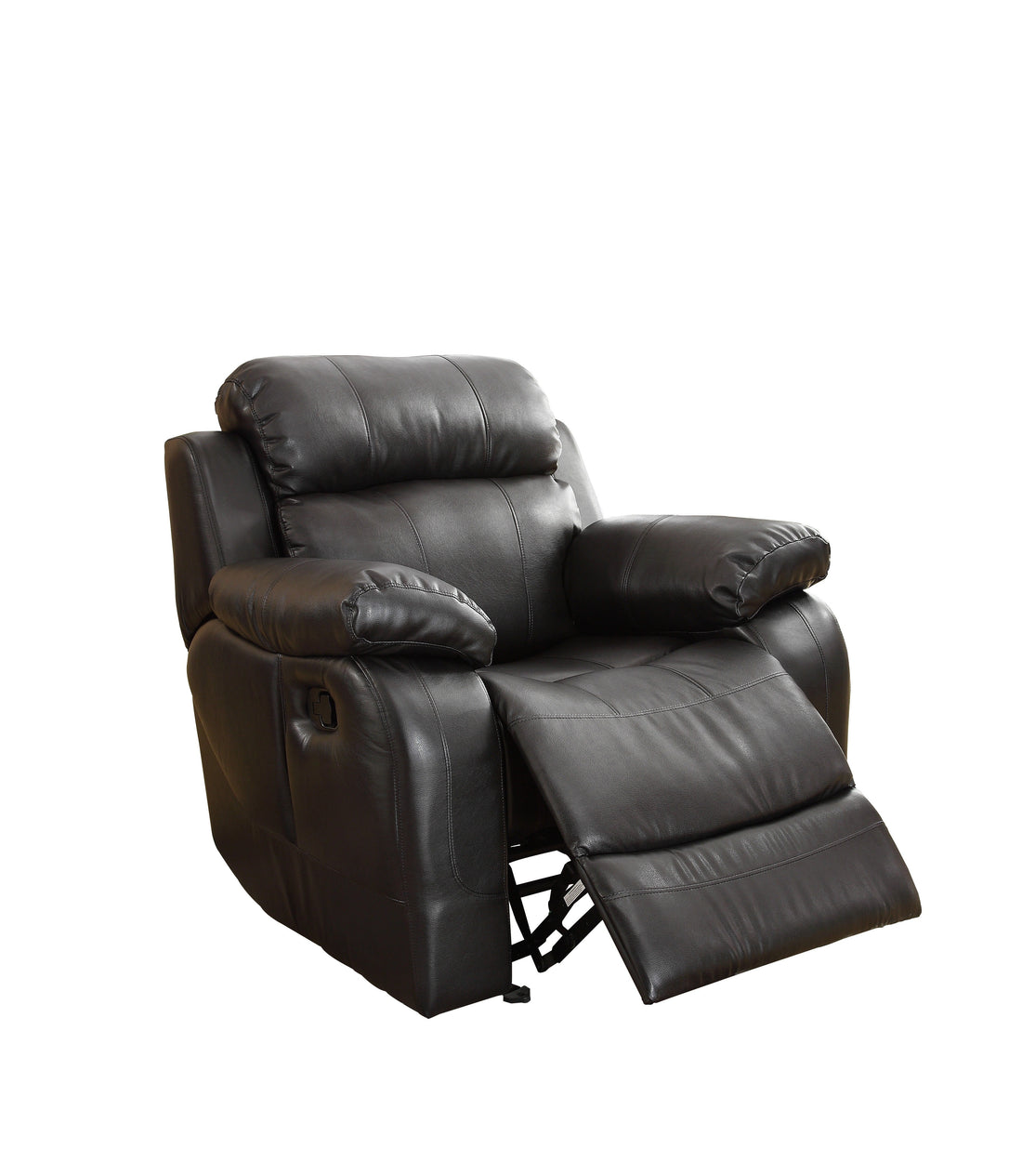 Marille Black Bonded Leather Reclining Chair - 9724BLK-1 - Bien Home Furniture &amp; Electronics