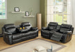 Marille Black Bonded Leather Reclining Living Room Set - SET | 9724BLK-3 | 9724BLK-2 | 9724BLK-1 - Bien Home Furniture & Electronics