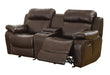 Marille Brown Bonded Leather Reclining Loveseat - 9724BRW-2 - Bien Home Furniture & Electronics