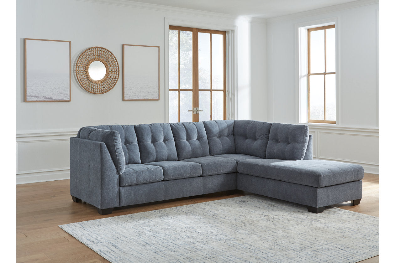 Marleton Denim 2-Piece Sectional with Chaise - 55303S2 - Bien Home Furniture & Electronics