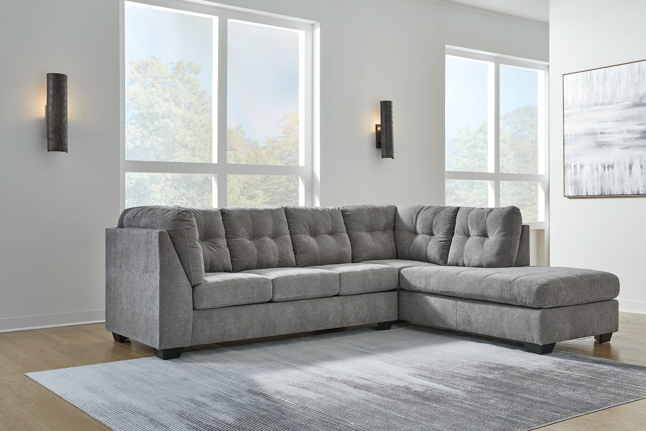 Marleton Gray 2-Piece Sectional with Chaise - 55305S2 - Bien Home Furniture & Electronics