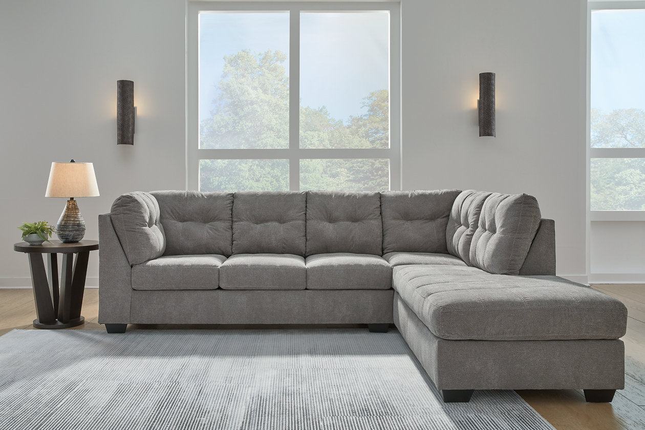 Marleton Gray 2-Piece Sectional with Chaise - 55305S2 - Bien Home Furniture & Electronics