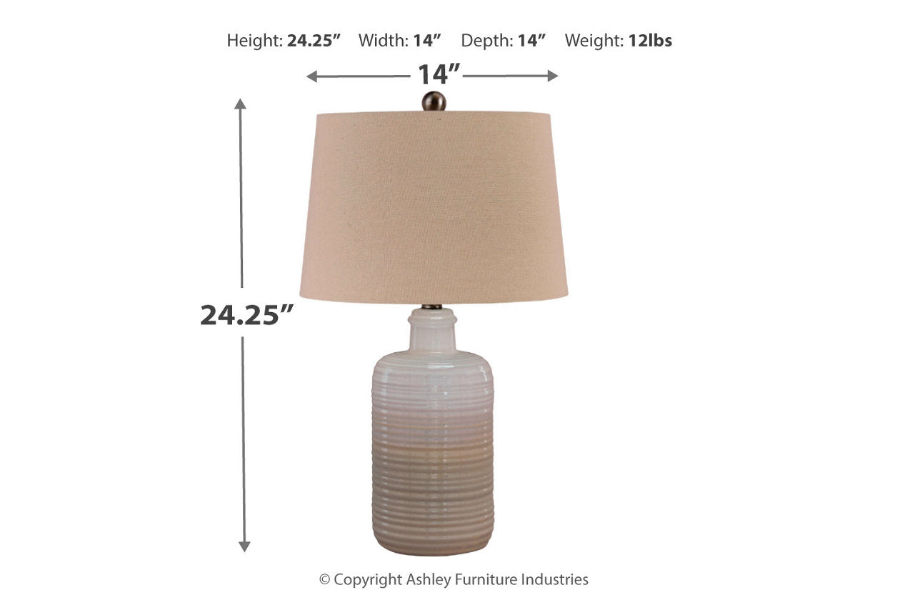 Marnina Taupe Table Lamp, Set of 2 - L121854 - Bien Home Furniture & Electronics