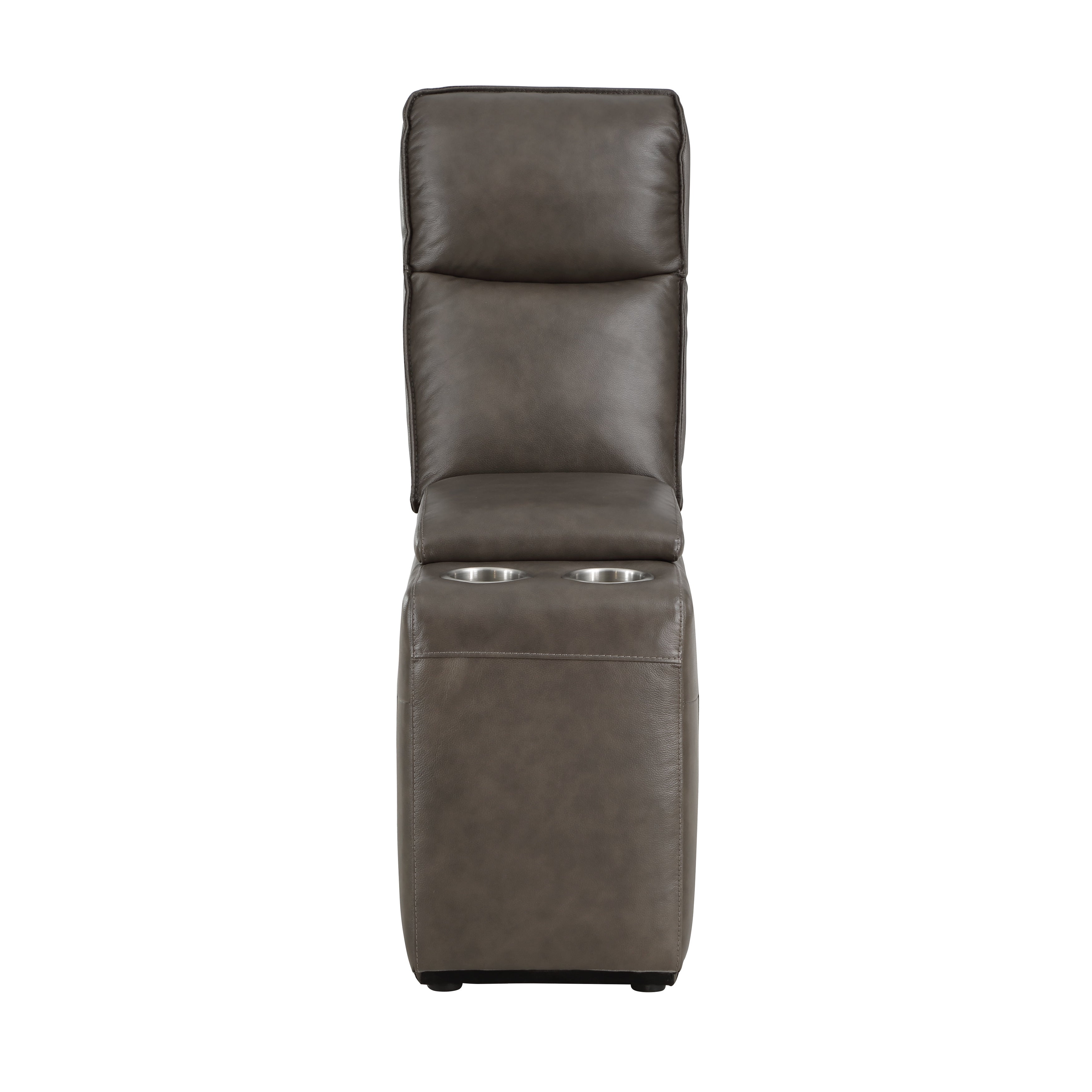 Maroni Dark Brown Leather 6-Piece Modular Power Reclining Sectional - 8259RFDB*6SCPWH - Bien Home Furniture & Electronics