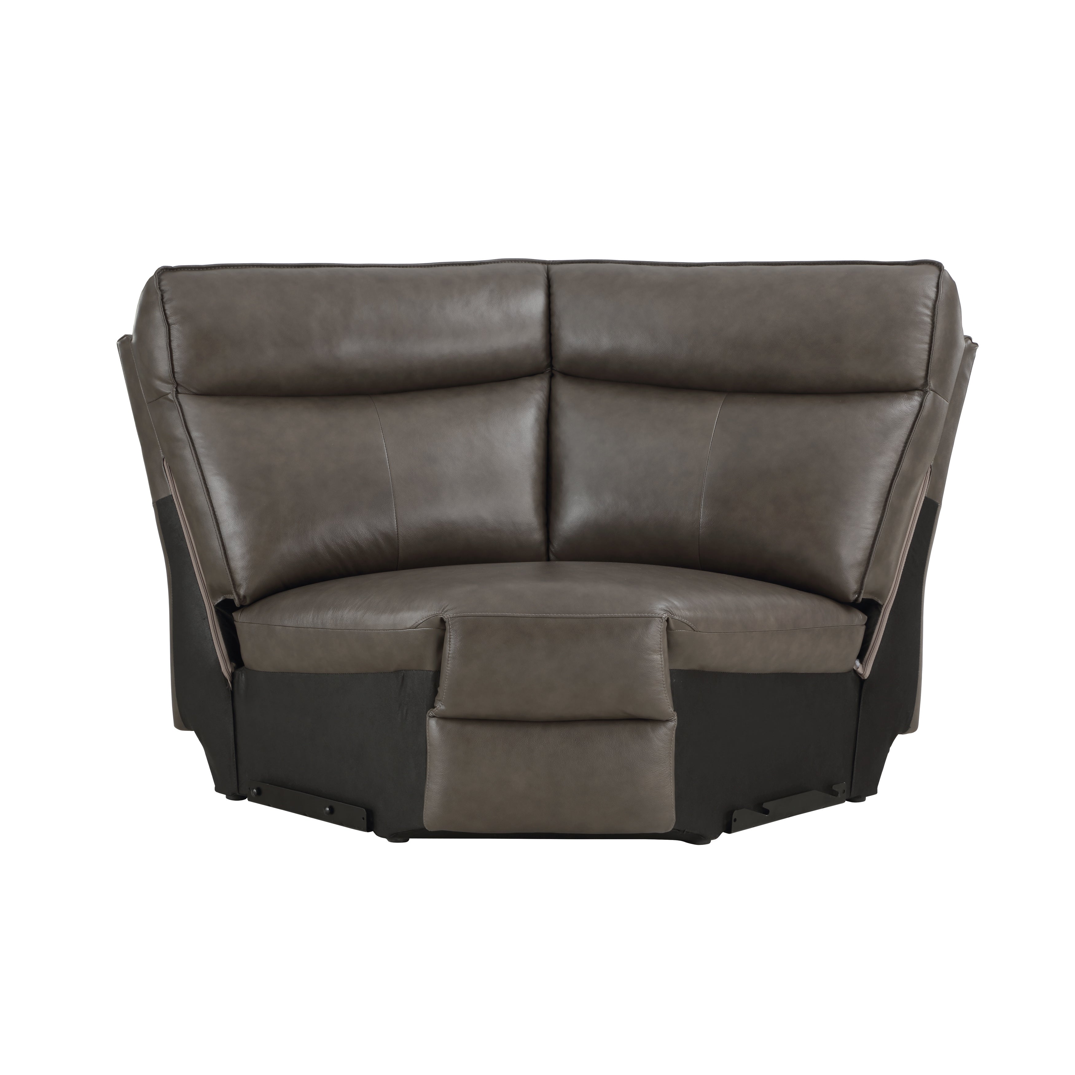Maroni Dark Brown Leather 6-Piece Modular Power Reclining Sectional - 8259RFDB*6SCPWH - Bien Home Furniture & Electronics