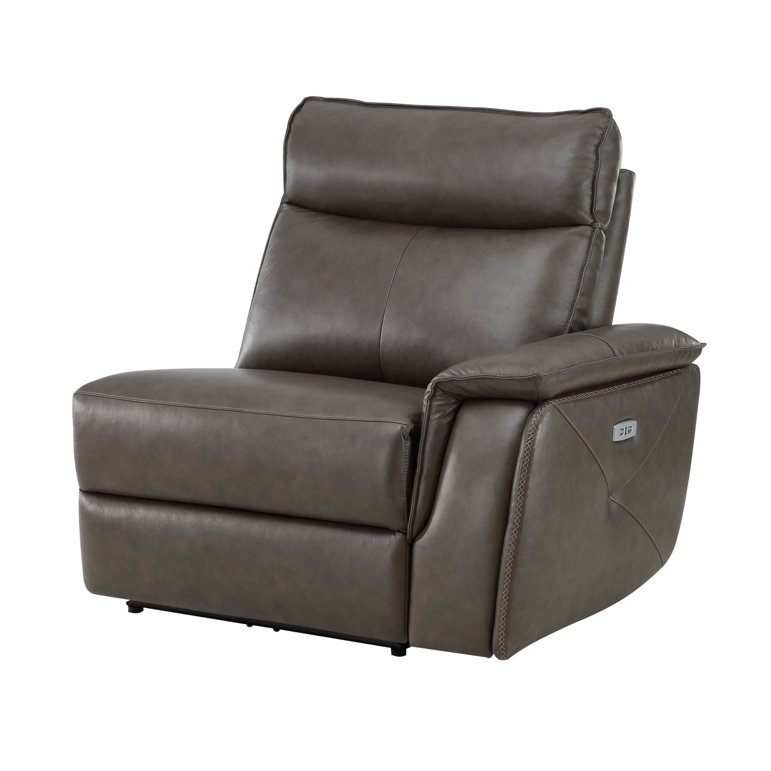 Maroni Dark Brown Leather 6-Piece Modular Power Reclining Sectional - 8259RFDB*6SCPWH - Bien Home Furniture & Electronics