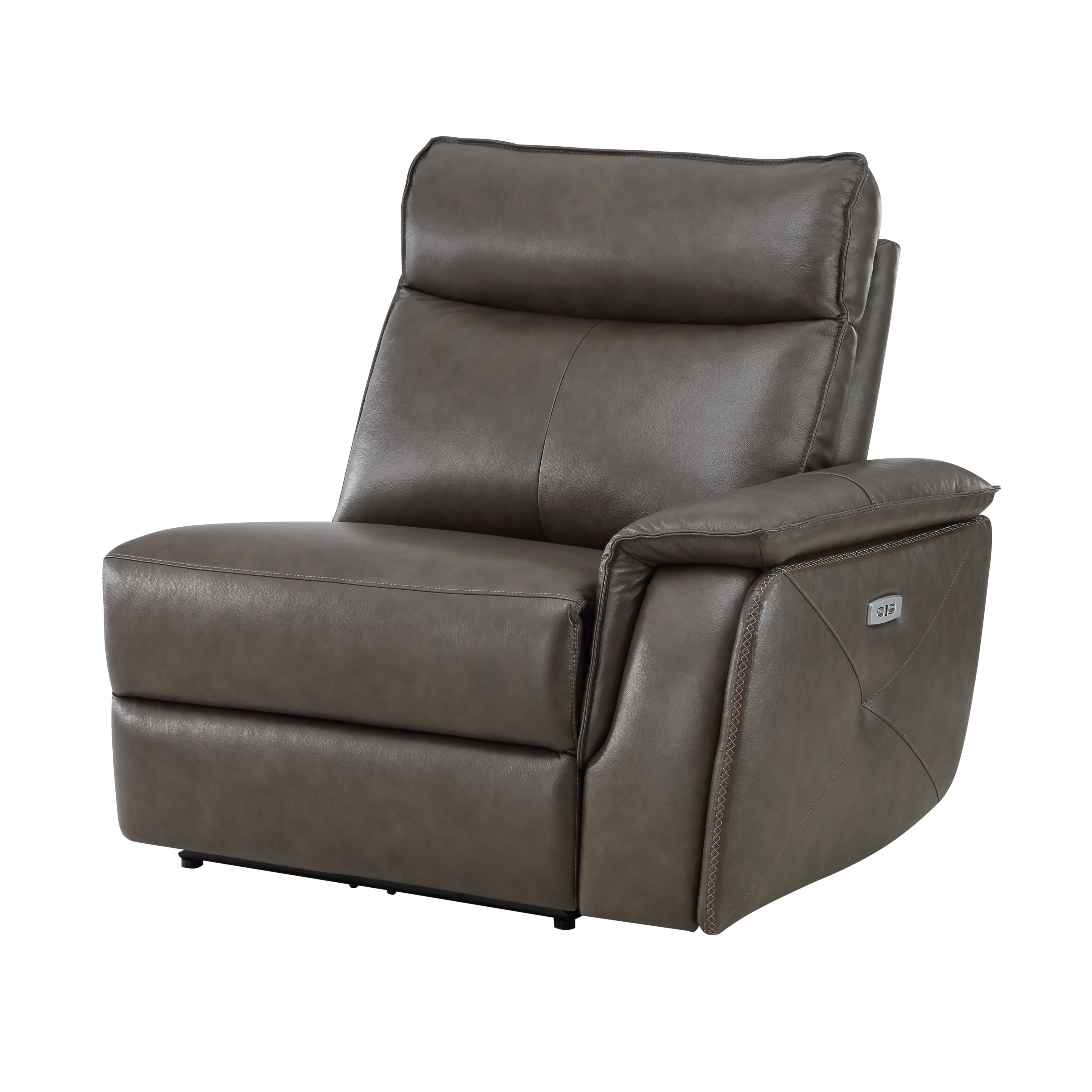 Maroni Dark Brown Leather 6-Piece Modular Power Reclining Sectional - 8259RFDB*6SCPWH - Bien Home Furniture & Electronics