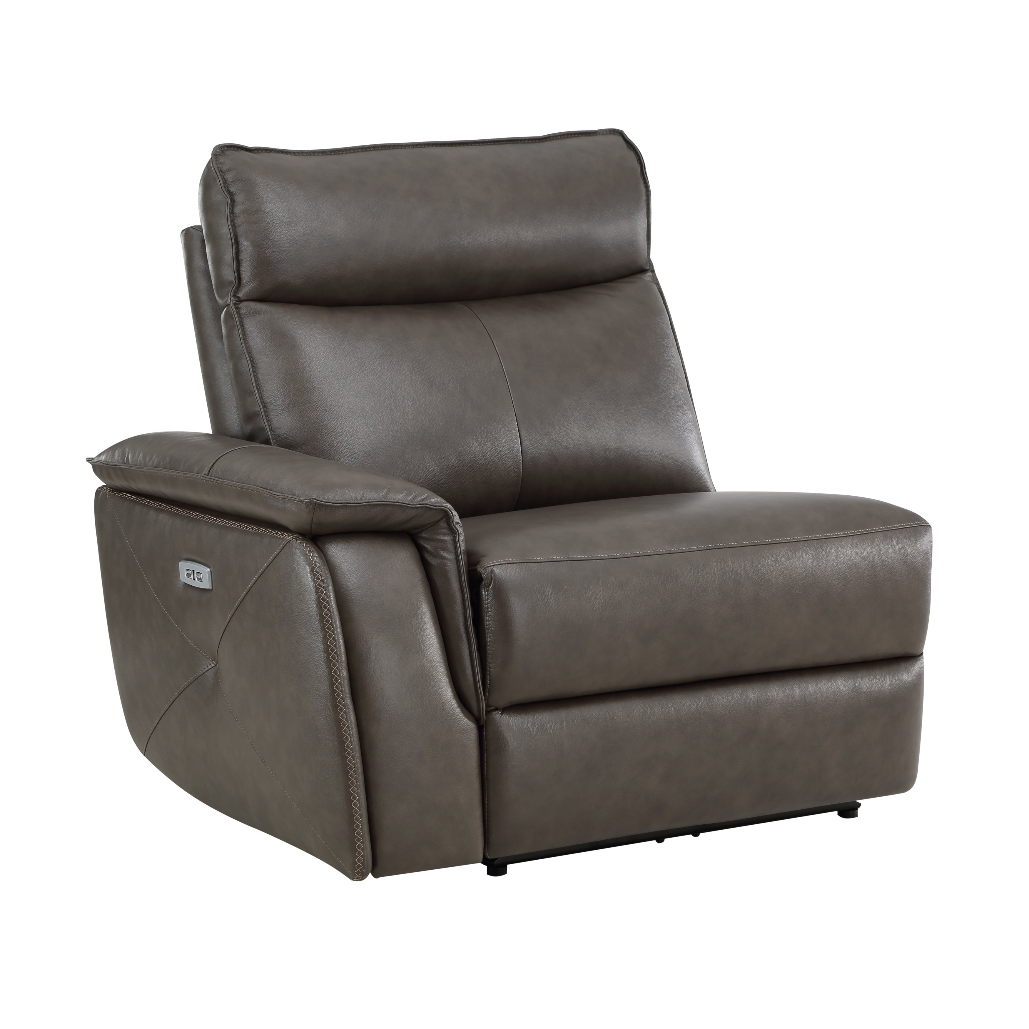 Maroni Dark Brown Leather 6-Piece Modular Power Reclining Sectional - 8259RFDB*6SCPWH - Bien Home Furniture & Electronics
