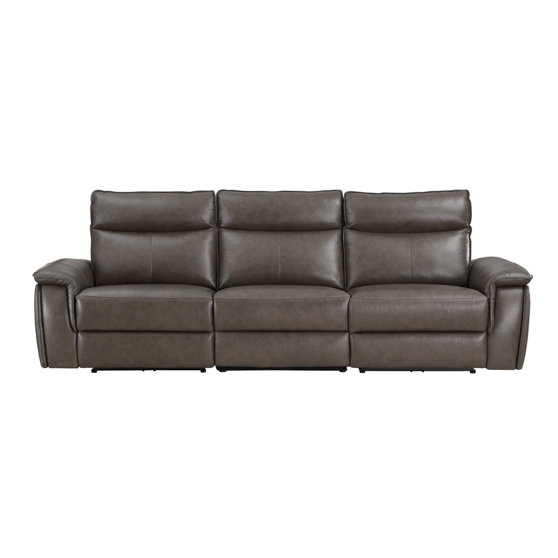 Maroni Dark Brown Leather Power Double Reclining Sofa - 8259RFDB-3PWH* - Bien Home Furniture & Electronics