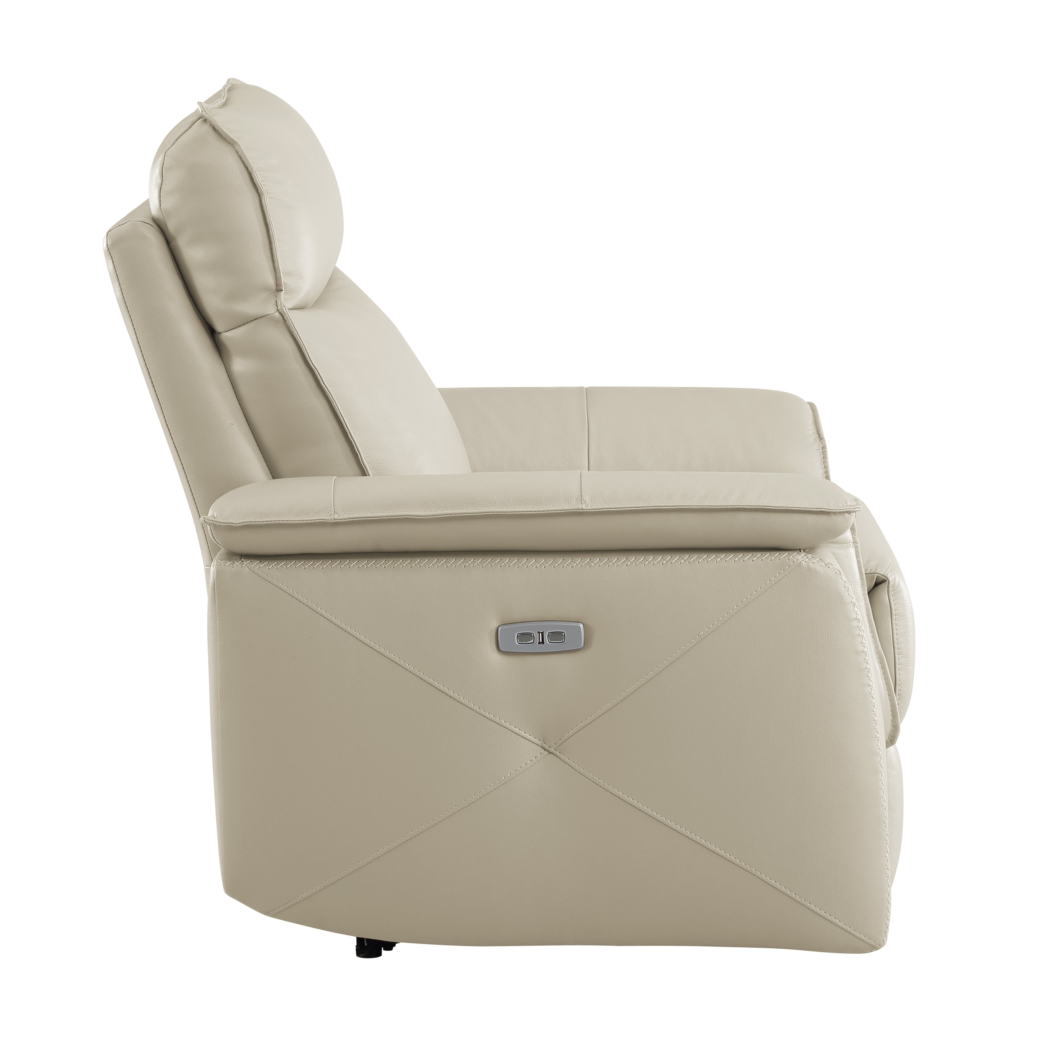 Maroni Taupe Leather Power Reclining Chair - 8259RFTP-1PWH - Bien Home Furniture & Electronics