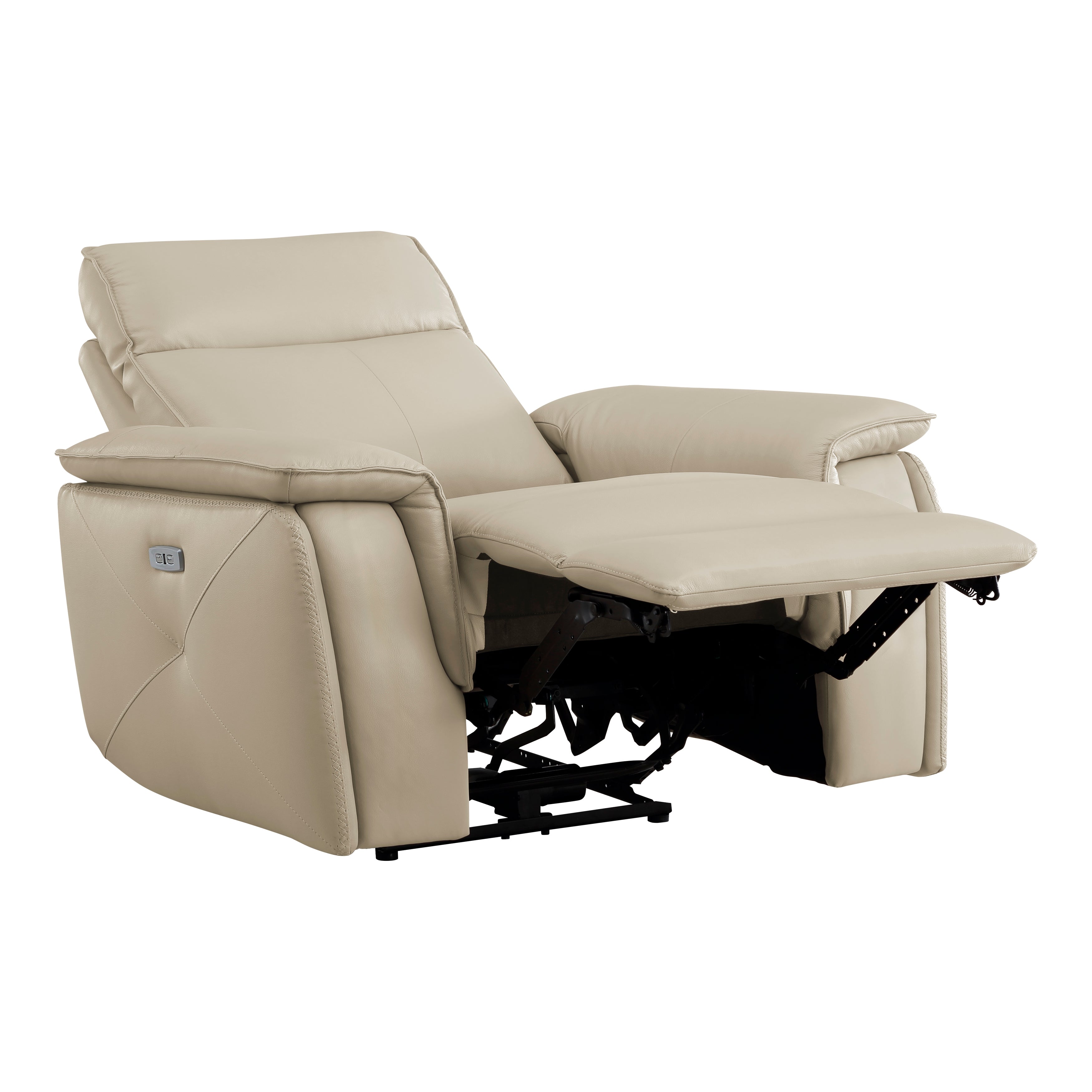Maroni Taupe Leather Power Reclining Chair - 8259RFTP-1PWH - Bien Home Furniture & Electronics