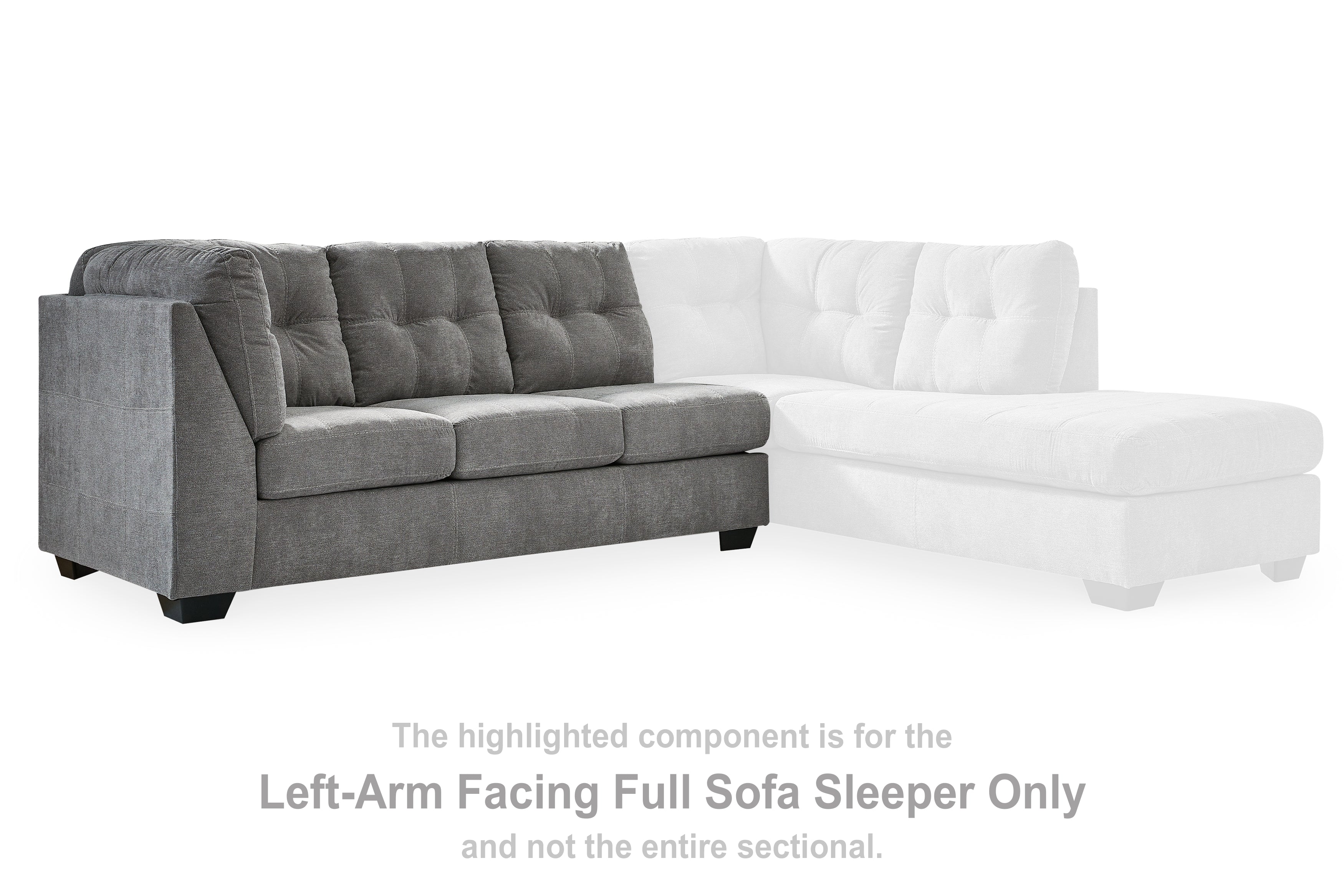 Marrelton Gray Left-Arm Facing Full Sofa Sleeper - 5530510 - Bien Home Furniture & Electronics