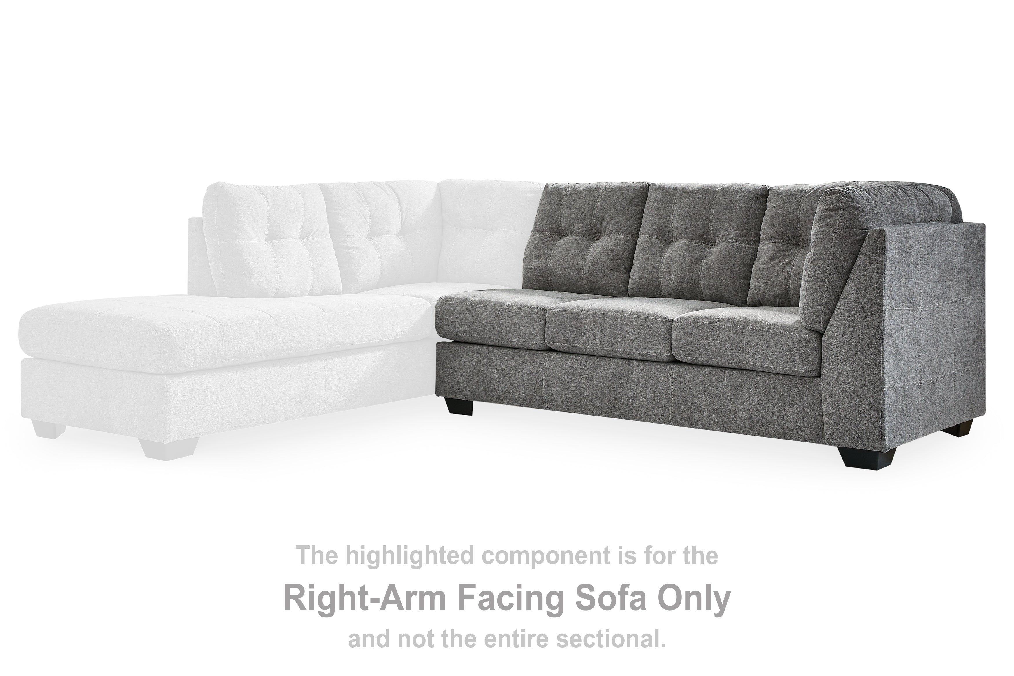 Marrelton Gray Right-Arm Facing Sofa - 5530567 - Bien Home Furniture & Electronics