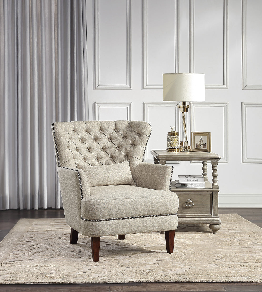 Marriana Beige Accent Chair - 1112-1 - Bien Home Furniture &amp; Electronics