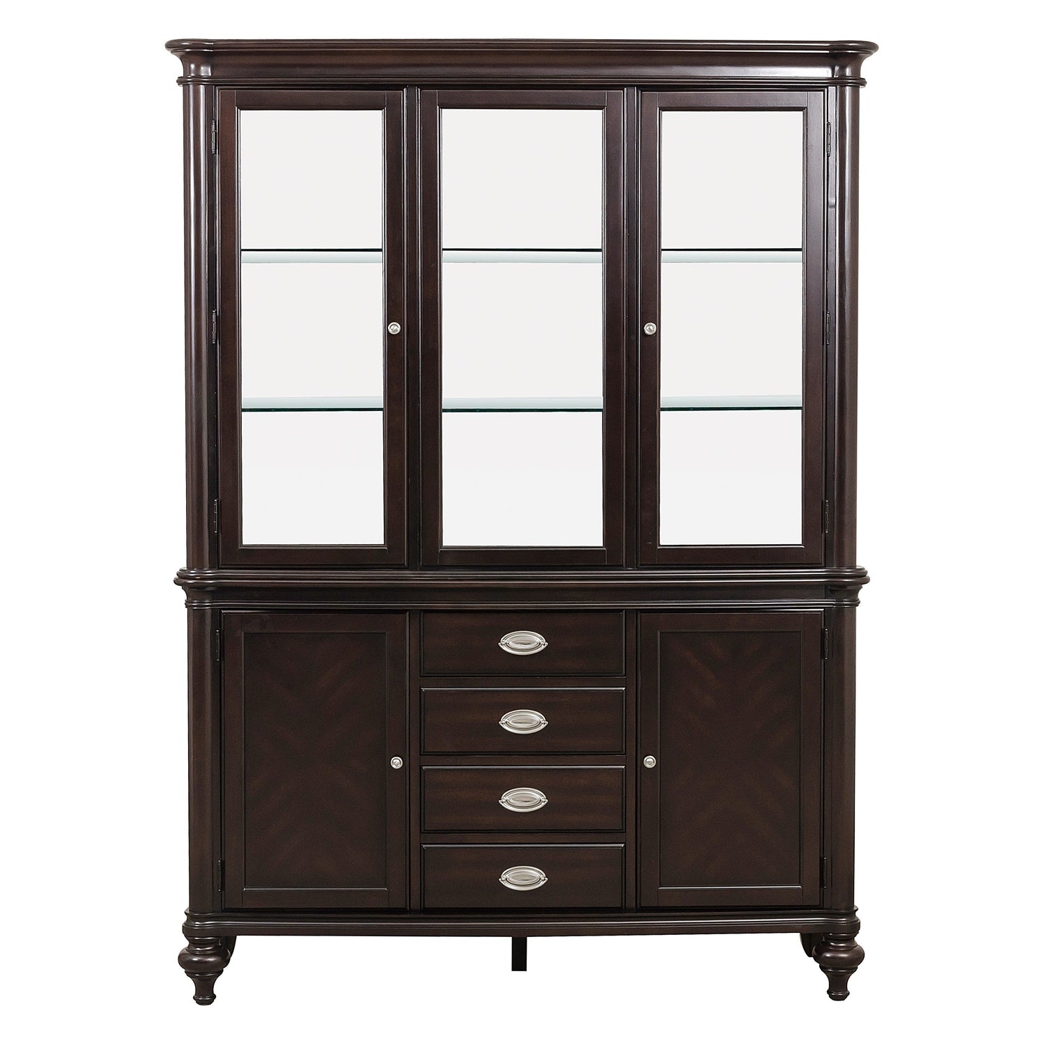 Marston Dark Cherry Buffet & Hutch - SET | 2615DC-55 | 2615DC-50 - Bien Home Furniture & Electronics