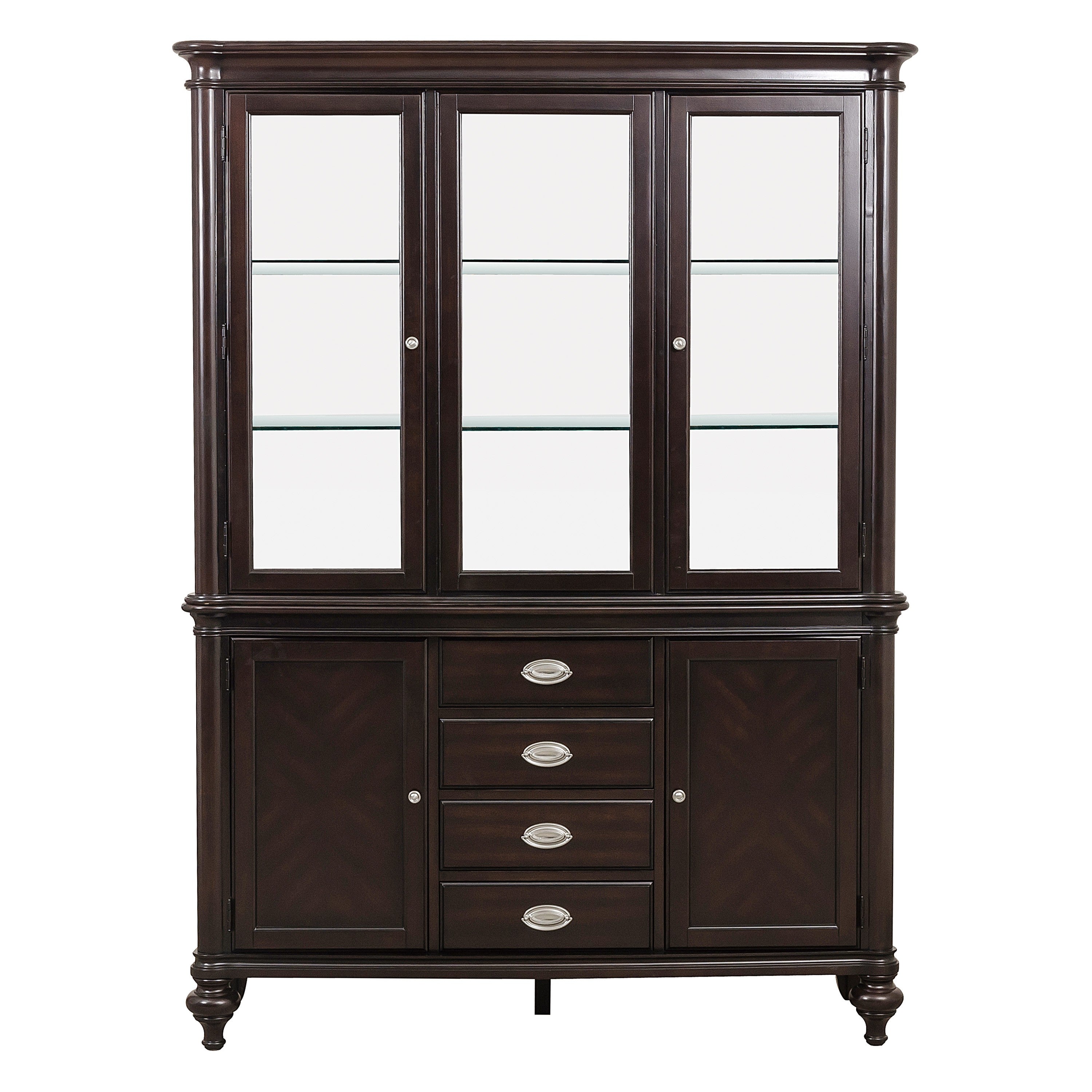 Marston Dark Cherry Buffet &amp; Hutch - SET | 2615DC-55 | 2615DC-50 - Bien Home Furniture &amp; Electronics