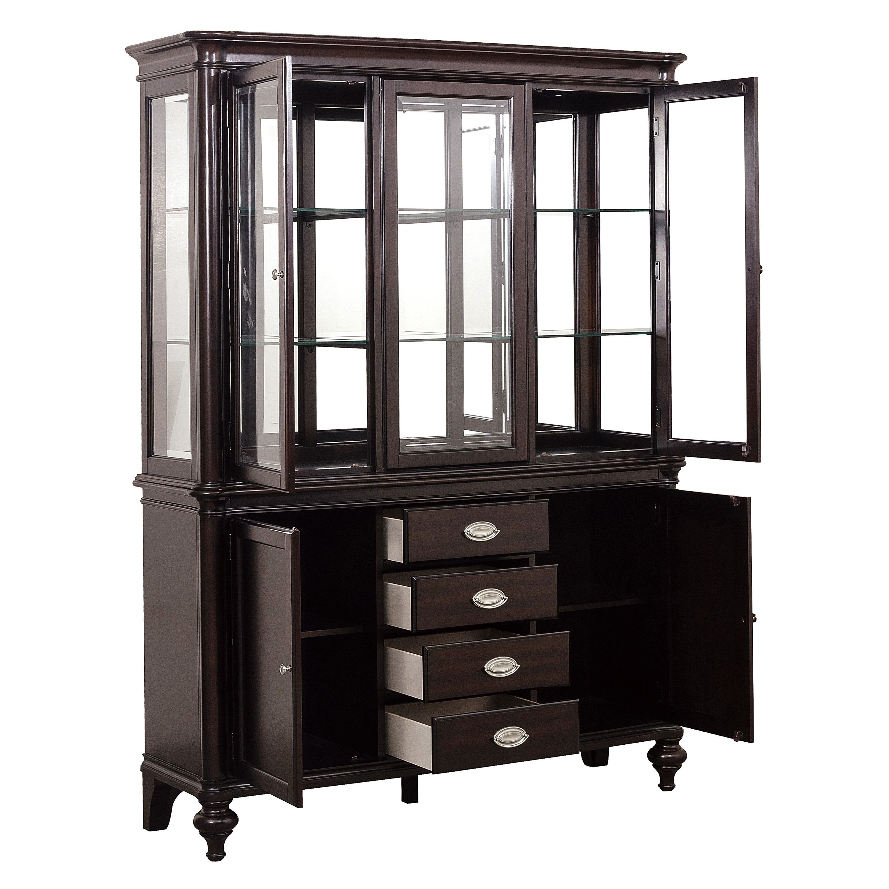Marston Dark Cherry Buffet & Hutch - SET | 2615DC-55 | 2615DC-50 - Bien Home Furniture & Electronics