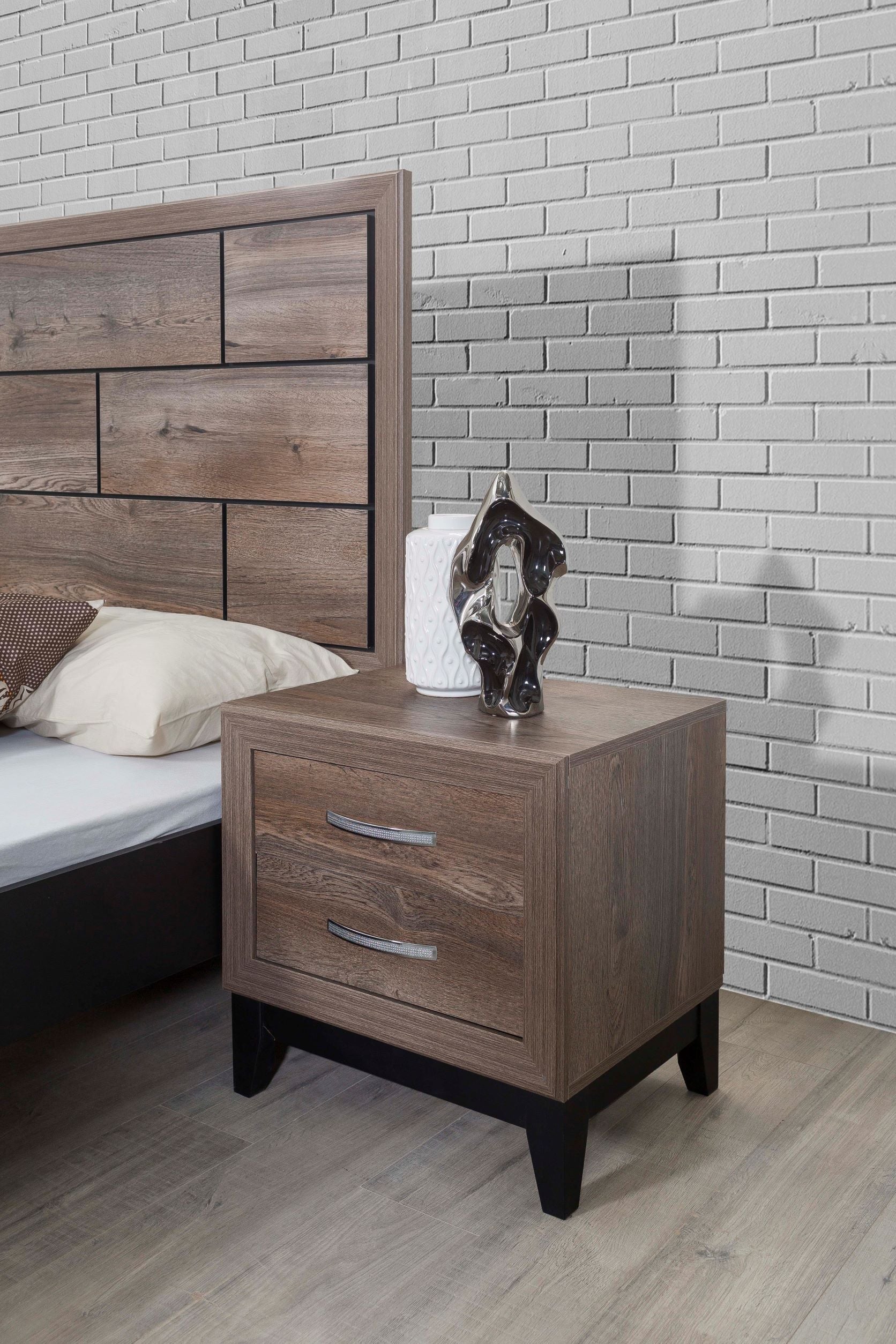 Marvel Brown Night Stand - MARVELBEDROOM-NS - Bien Home Furniture & Electronics