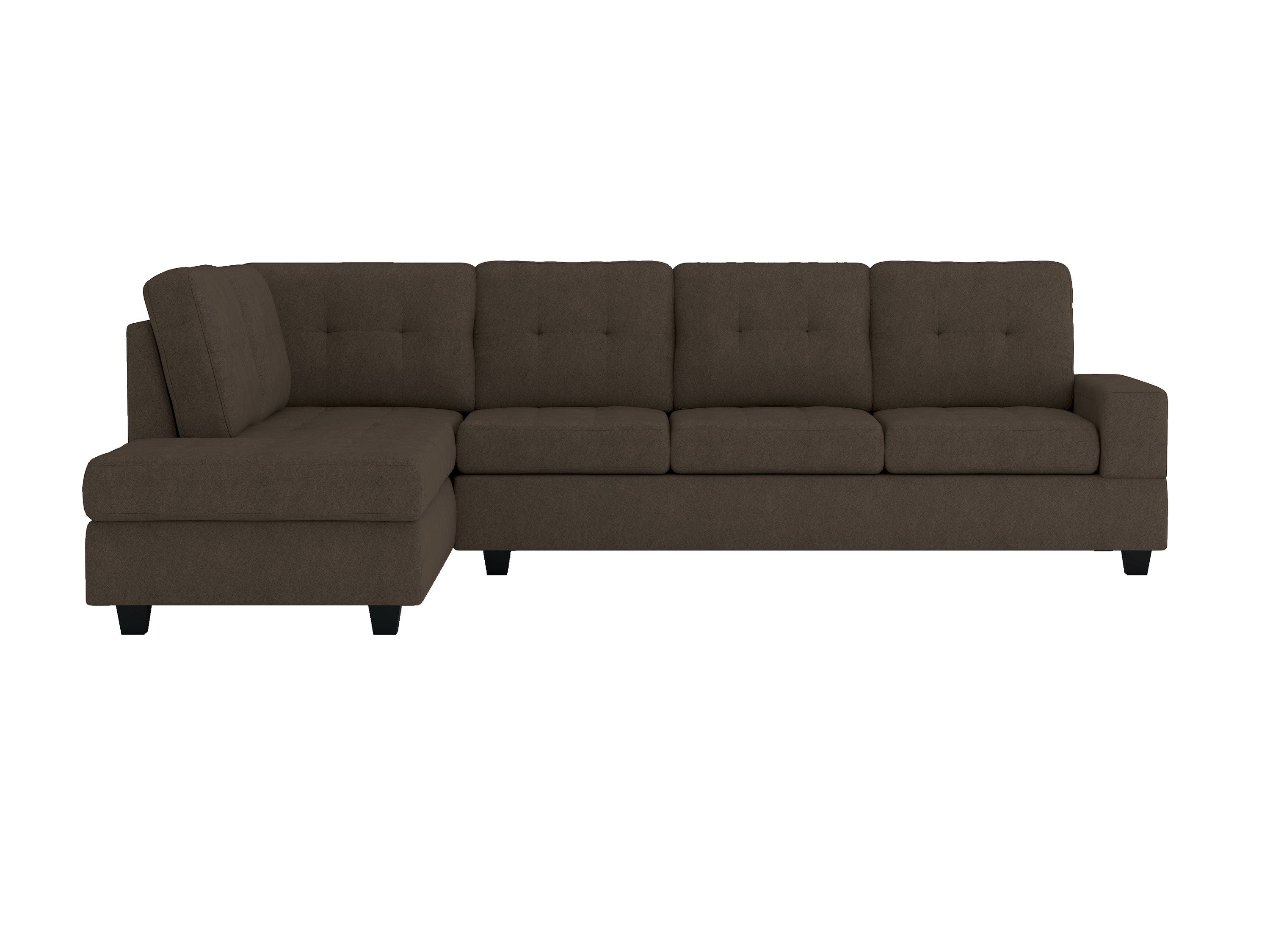 Maston Chocolate 2-Piece Reversible Sectional with Drop-Down Cup Holders - 9507CHC*SC - Bien Home Furniture & Electronics