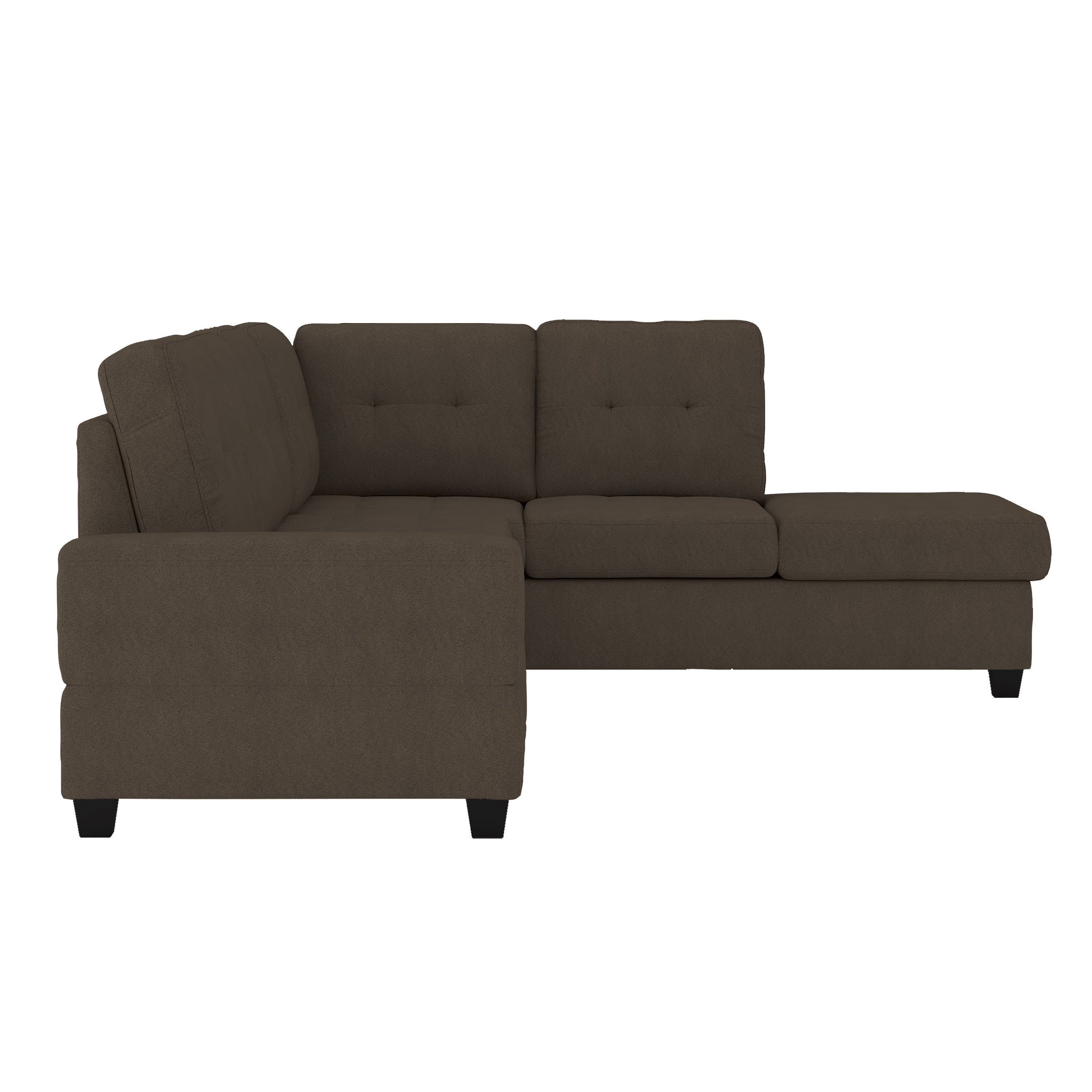 Maston Chocolate 2-Piece Reversible Sectional with Drop-Down Cup Holders - 9507CHC*SC - Bien Home Furniture & Electronics