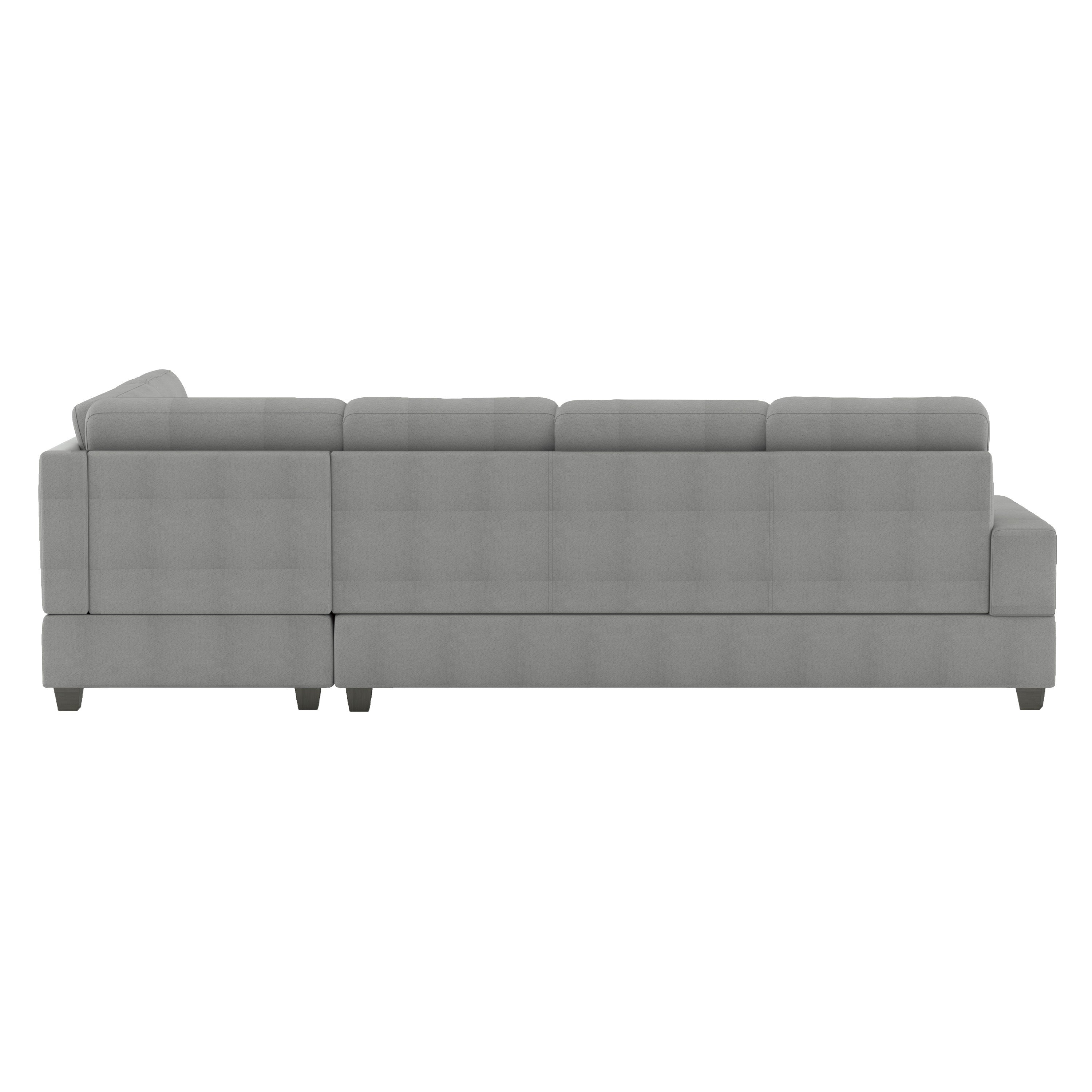 Maston Gray 2-Piece Reversible Sectional with Drop-Down Cup Holders and Storage Ottoman - 9507GRY*3OT - Bien Home Furniture & Electronics