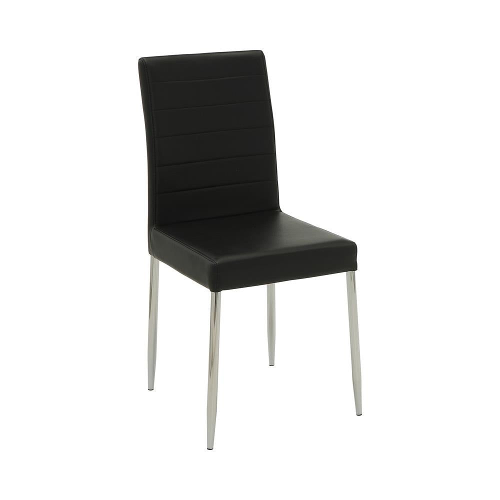 Matson Black Upholstered Dining Chairs, Set of 4 - 120767BLK - Bien Home Furniture & Electronics