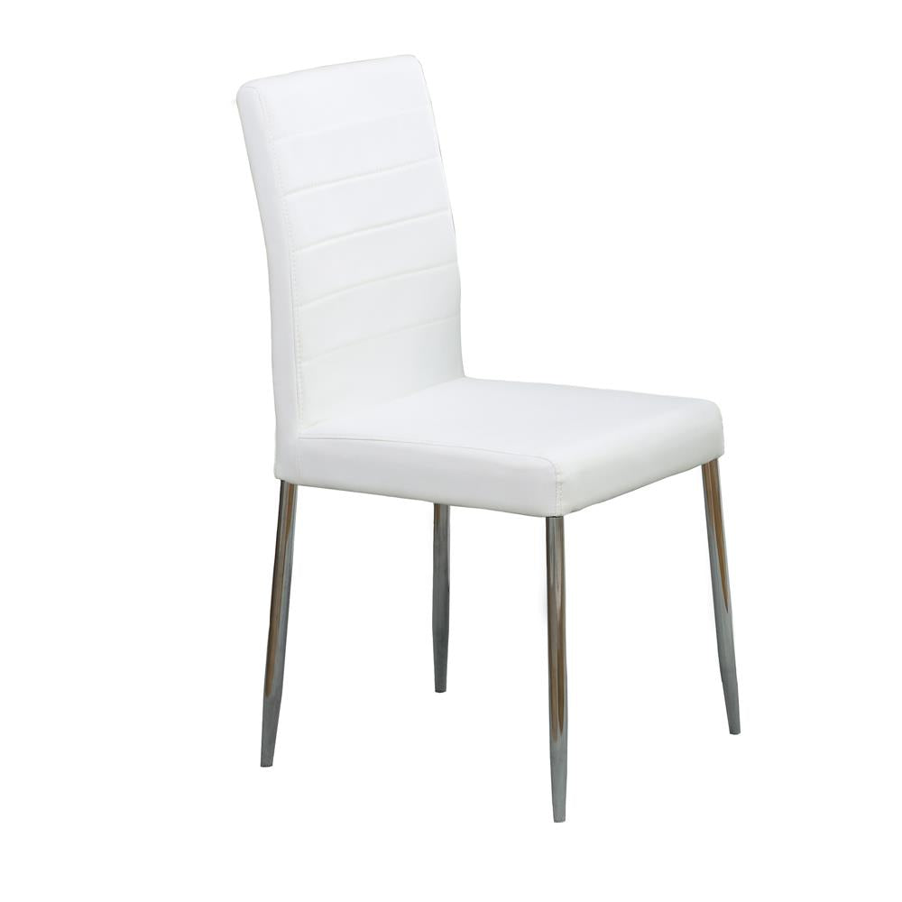 Matson White Upholstered Dining Chairs, Set of 4 - 120767WHT - Bien Home Furniture &amp; Electronics