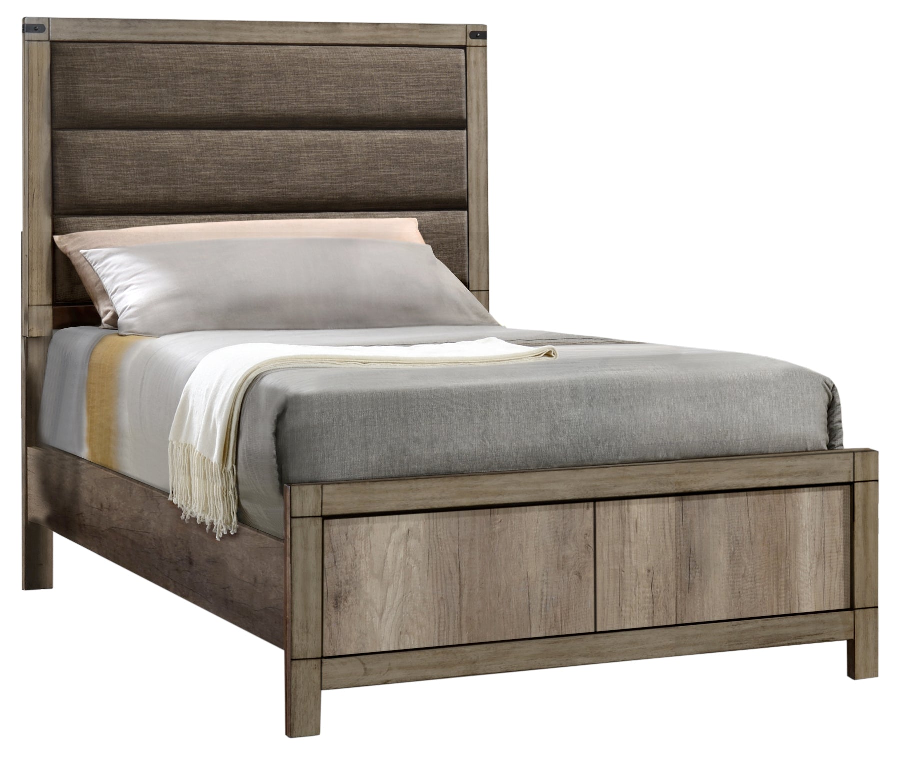 Matteo Melamine Upholstered Panel Youth Bedroom Set - SET | B3200-T-HBFB | B3200-FT-RAIL | B3200-1 | B3200-11 | B3200-2-T - Bien Home Furniture & Electronics