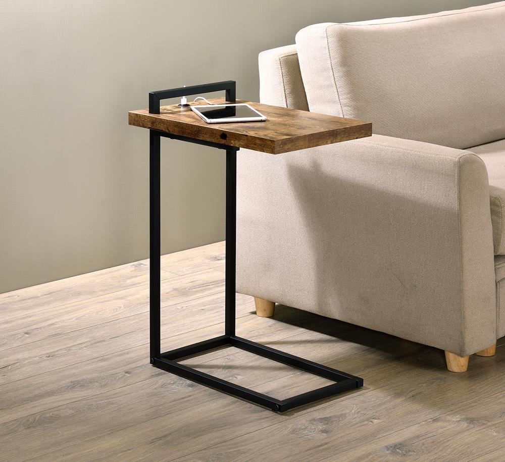 Maxwell C-Shaped Accent Table with USB Charging Port - 931124 - Bien Home Furniture &amp; Electronics