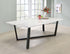 Mayer Faux White Marble/Gunmetal Rectangular Dining Table - 193781 - Bien Home Furniture & Electronics